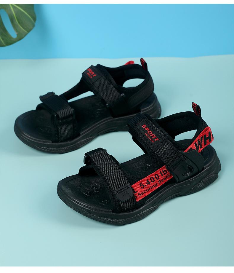 Big Brand Boys' Sandals 2024: Summer Beach Shoes for Middle and Older Children - Soft Sole, Non-Slip Outdoor Wear