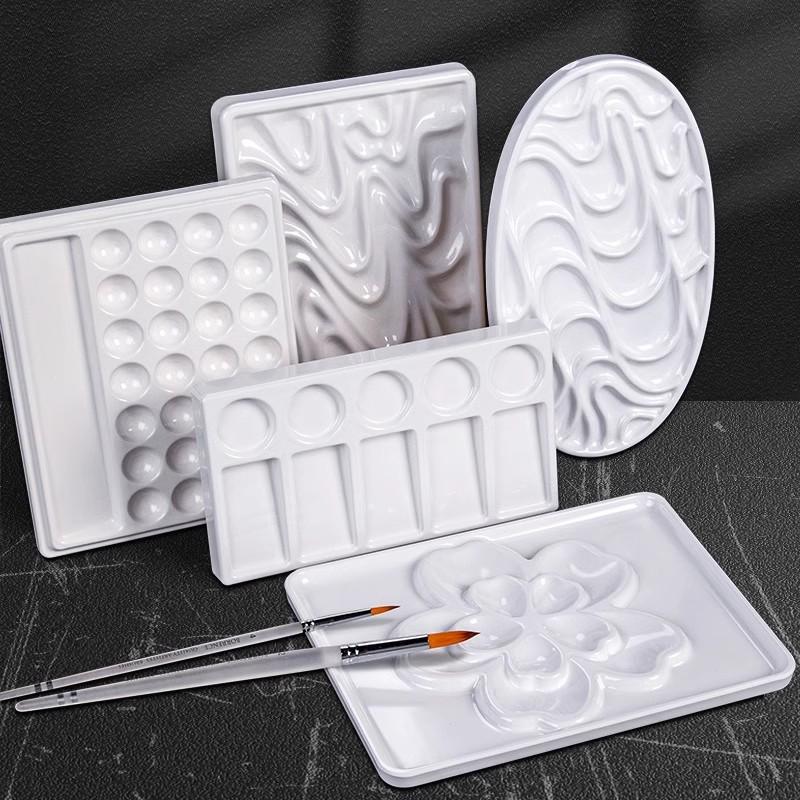 Bview Art 1pcs Palette for Painting, Daily Art Supplies for Art Students, Watercolor Paint Mixing Tray, Paint Palette