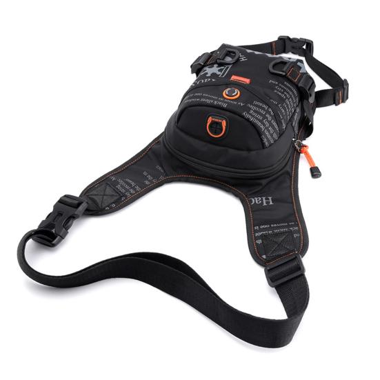 Outdoor Leg Pack Waterproof Thigh Bag with Earphone Hole Adjustable Strap Large Capacity Multi-Pocket Waist Bag for Hiking Cycling Fishing Travel