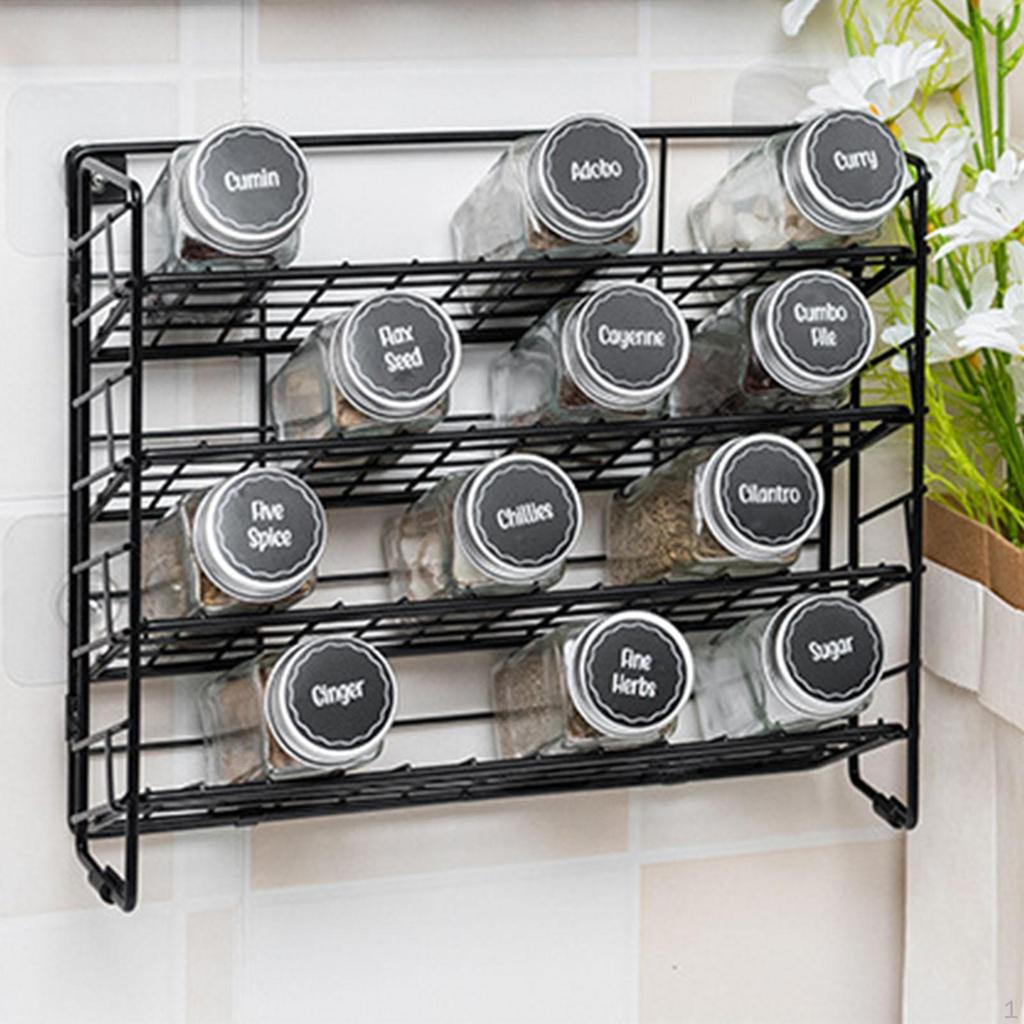 Scaffale Organizer per Spezie da Armadio Design Inclinato Pieghevole Multiuso Storage Cucina