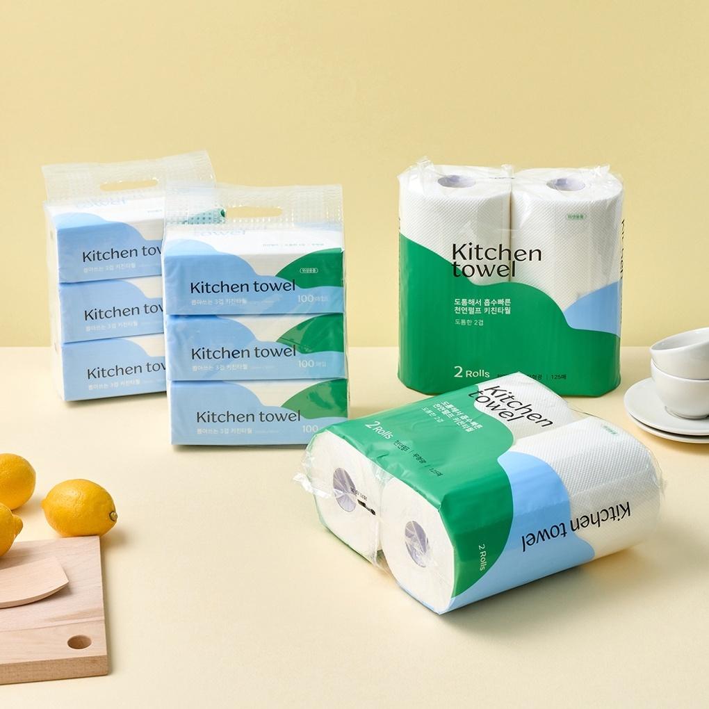 3-ply kitchen towels, 100 sheets, 3 packs_DY0725010