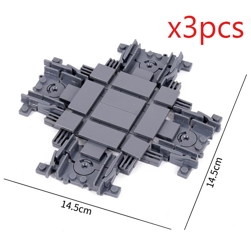 City Trains Flexible Tracks Forked Straight Curved Rails Switch Building Blocks Creative Toys for Kids Gifts