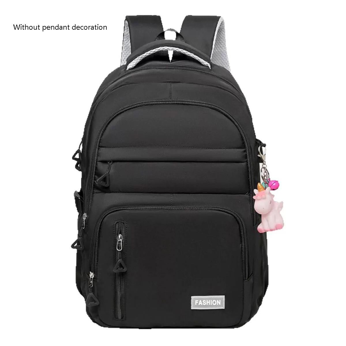 

Рюкзак большой вместимости для студентов колледжа, легкий рюкзак для позвоночника, рюкзак для любителей путешествий и занятий спортом на открытом воздухе, с внутренним отделением для компьютера чёрный