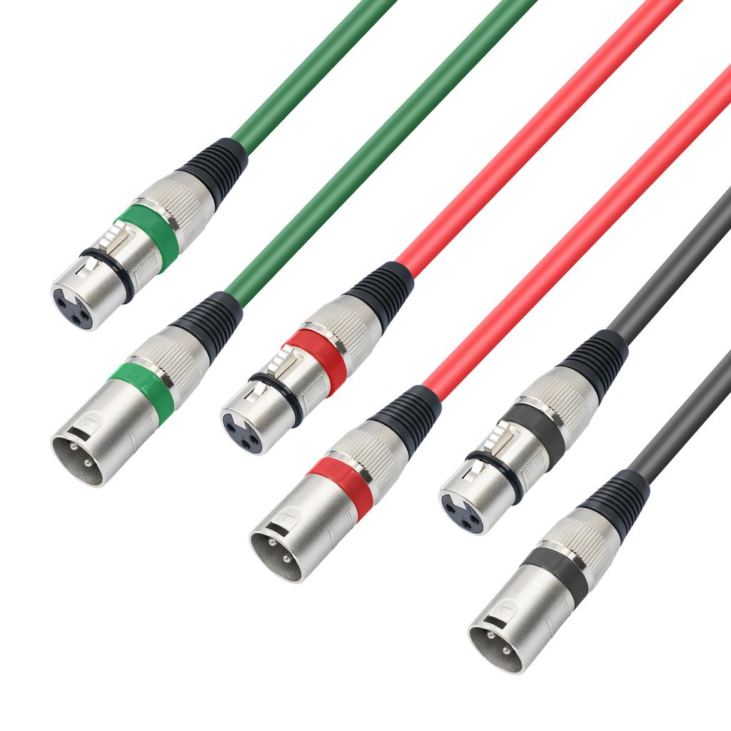 10 ks 3pinový Kanon kabel samec na samici symetrický mikrofonní kabel pro mixážní pulty zesilovače r 1m délka