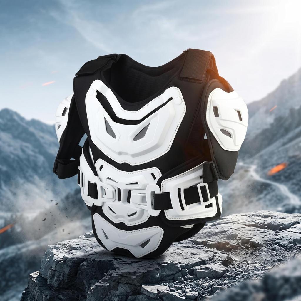 Motorcycle Riding Chest Protector Encircling Shielded Adjustable Straps