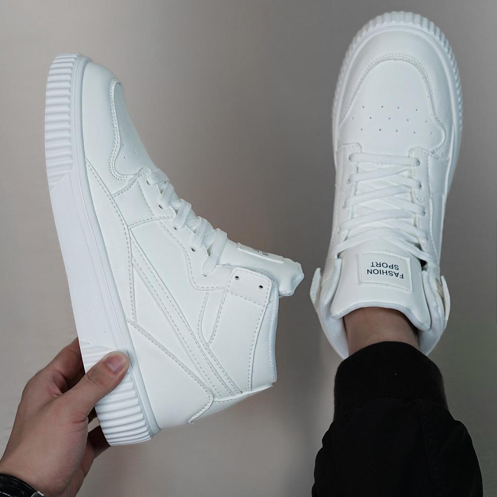 2025 neue Board-Schuhe Herbst und Winter Mid-Top trendige Herrenschuhe Sport trendige Schuhe Herren Casual vielseitige kleine weiße Schuhe Herren