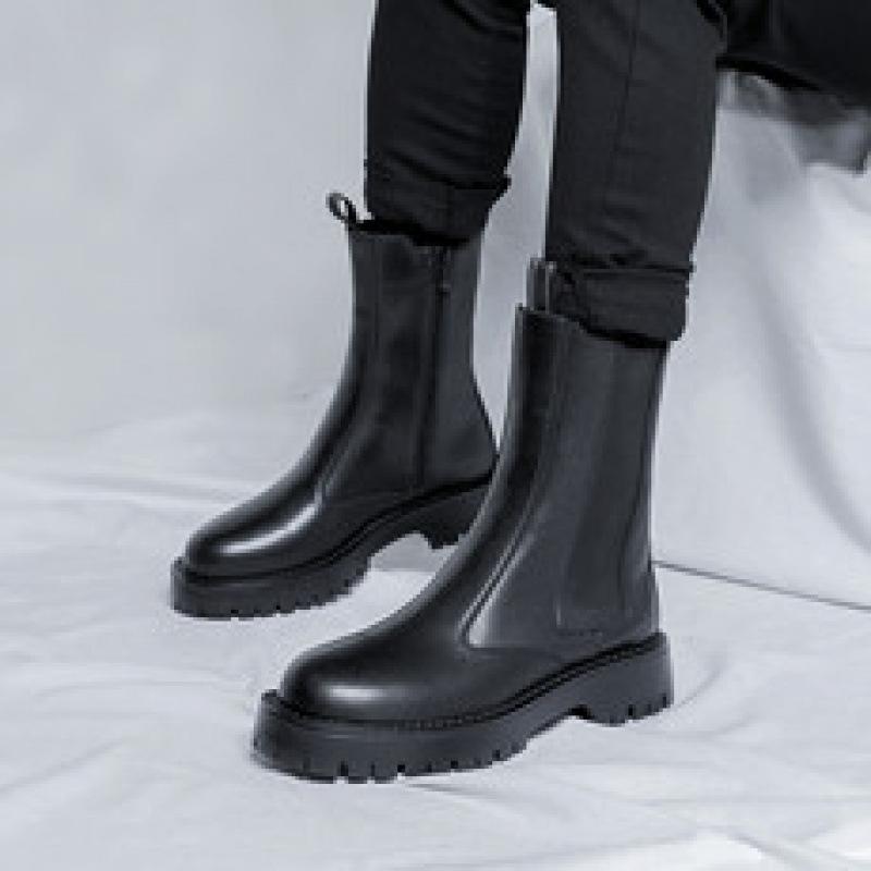 Chelsea boots men's high-top British smoke boots summer thin Martin boots men's tide spring autumn and winter boots men