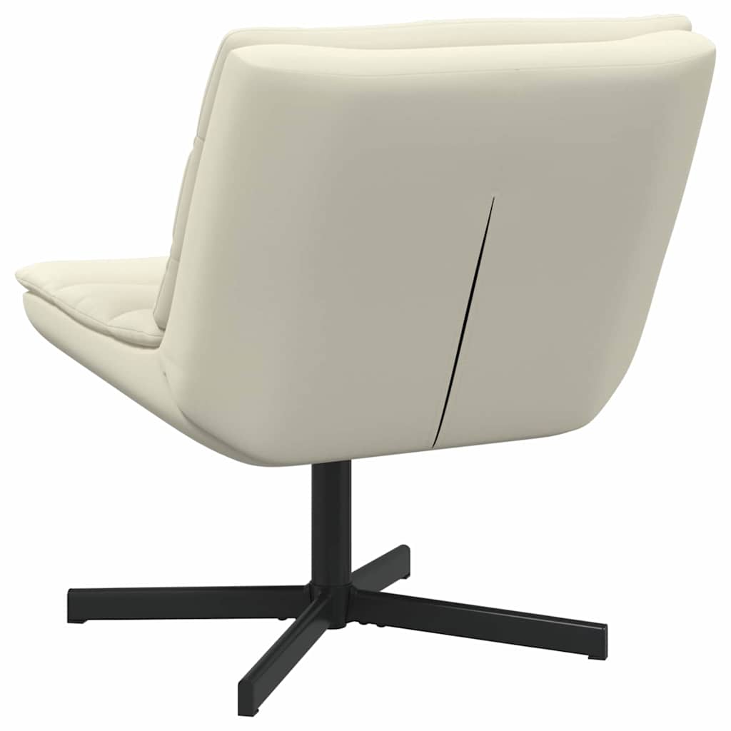 Swivel Chair Cream 63 x 75 x 76 cm PU