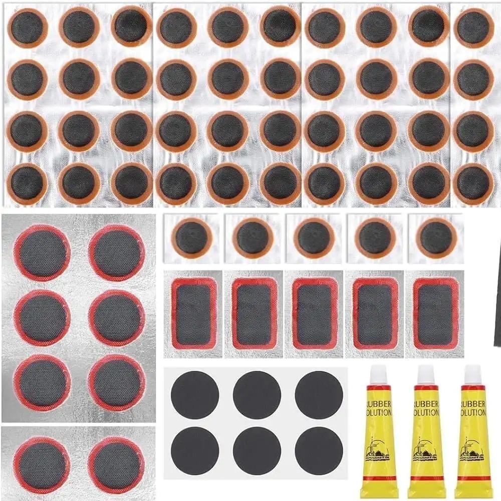 103 Pcs Puncture Repair Kit, Puncher Repair Kit Bicycle, Bicycle Inner Tube Patch Kit,