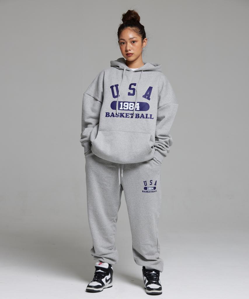CREAM SODA LAB Usa Logo Training Jogger Pants Grey