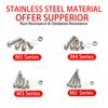 240 Pcs Stainless Steel Hex Nut and Bolt Assortment Kit - M4, M5 Hex Head - Includes Flat Washers