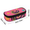 Pencil Case Roomy Interior Smooth Zipper Wear Resistant Polyester with Mesh Pocket Removable Divider and Pen Slots for Students