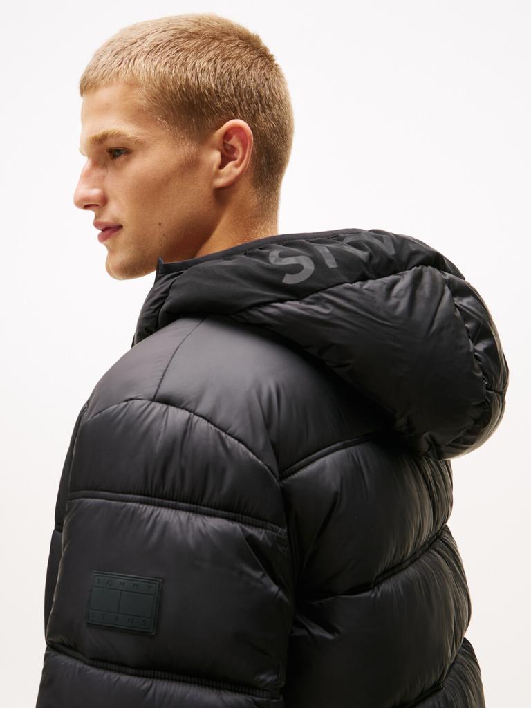 Tommy Hilfiger Tonal Logo Hooded Down Jacket (DM0DM22044) Black