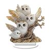Cartoon Anime Owl Statue 2D Flat Decor Ornament Holiday Gift for Office Desk Home Table Living Room Decor