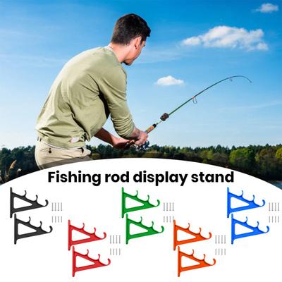 Fishing Rod Holder High Stability Installation Save Wear-resistant Reusable Simple Smooth Edge Space ABS Fishing