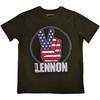 John Lennon - Peace Fingers US Flag (T-Shirt)