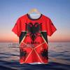 Albania Double-Headed Eagle Polo Shirt, Short Sleeve Top