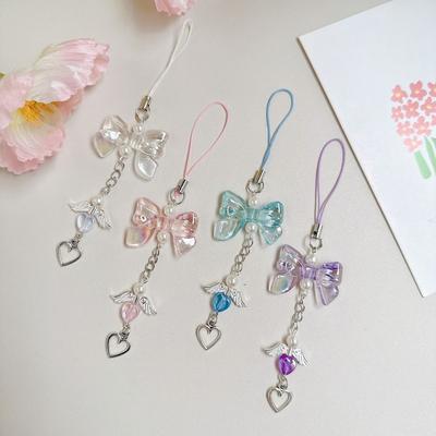 Anti-Drop Phone Hanging Lanyard Transparent Key Chain Cute Women Mobile Phone Chain