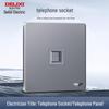 DELIXI 16A Wall Switch Socket for Air Conditioner & Computer, Household Panel, 86 Type, Starry Sky Gray.