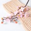 Artificial Plum Blossom Flowers Faux Cherry Blossom Branches Fake Long Stems Flower for Vase Floral Arrangement Home Wedding Table Decor
