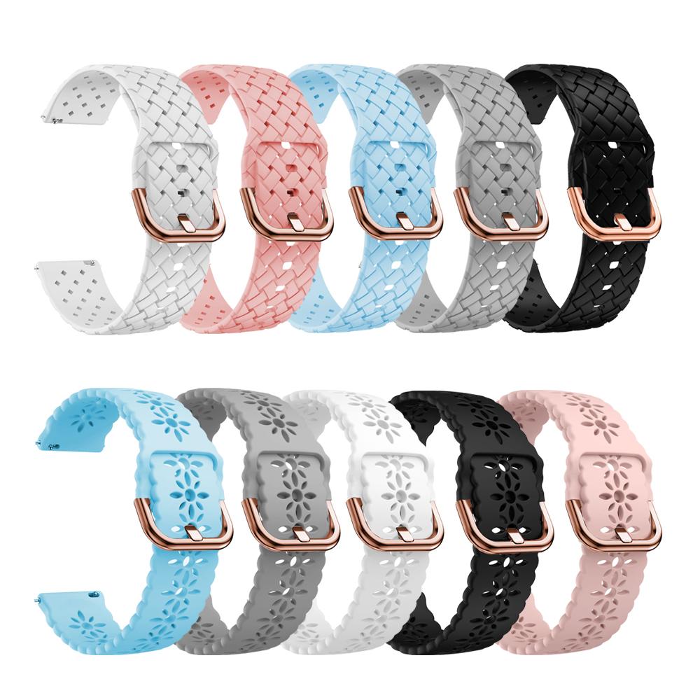 20mm Wristband Strap For Samsung Galaxy Watch 6/5/4 44 40mm Classic 47 43mm 46 42mm Sport Silicone Watch 5 Pro 45mm Belt Correa
