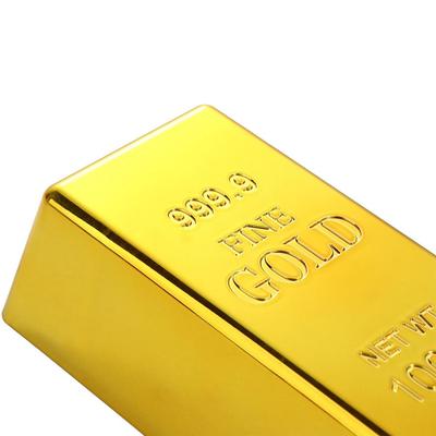 Kreativ Plastik Goldbarren Dekorativ Simulation Goldbarren Sparschwein Münzbank Spardose Münzetui