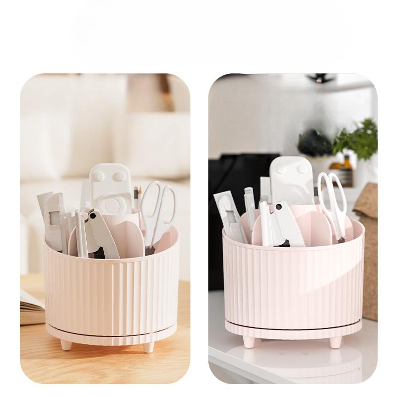Desktop Rotating Makeup Brush Storage Holder Cosmetics Shelf Desktop Dressing TableEyeshadow BrushLipstick Box Pen Holder