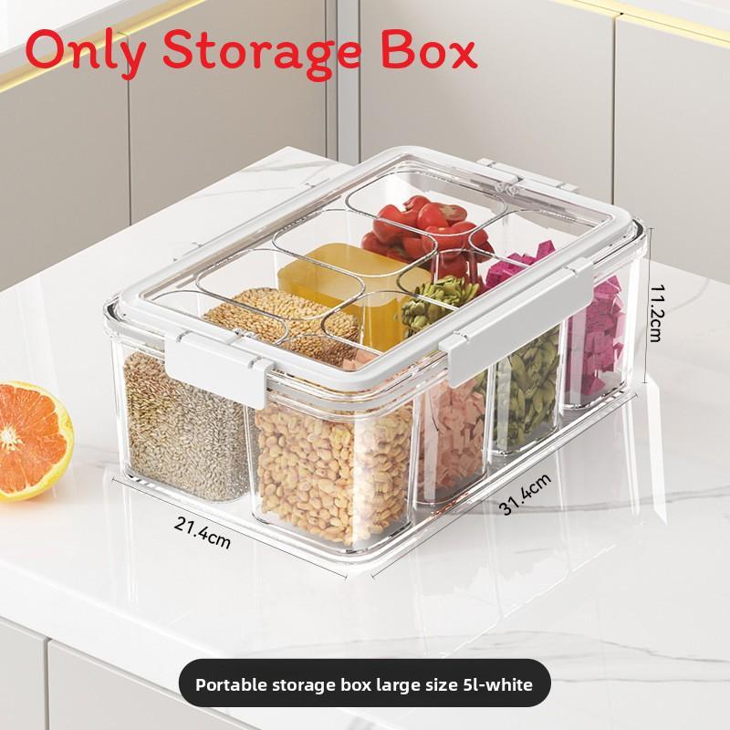 Food Storage Box With Sealed Lid For Kitchen Use Large Capacity Pet Material