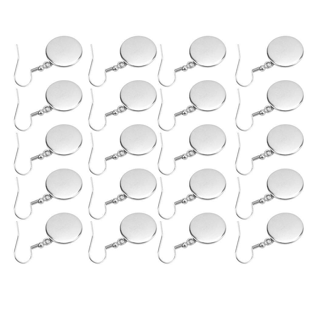 20 ks Náušnicové lůžko Ocelová barva 16 mm Částečně připravené výrobky Šperky DIY Příslušenství pro