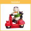Cat Dog Resin Riding Motorcycle Action Figure Model Toy Micro Landscape Decorate