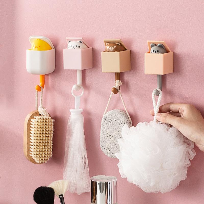 

Крючок с милым животным, свободный удар, сильный липкий крючок, аксессуары для дома