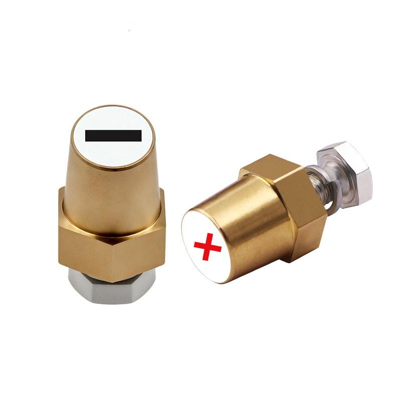 2 Pièces Chargeur de Borne de Batterie Vis Accessoires Laiton Connecteurs de Borne Hexagonale Pour Borne Positive et Négative de Batterie de Voiture