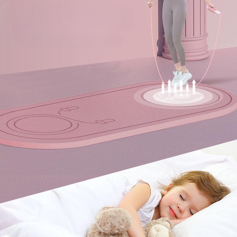 Springseil-Spezialmatte, rutschfest und schalldicht, für den Innenbereich, stoßdämpfende und leise Matten für den Hausgebrauch, professionelle Fitness- und Yoga-Bodenmatte