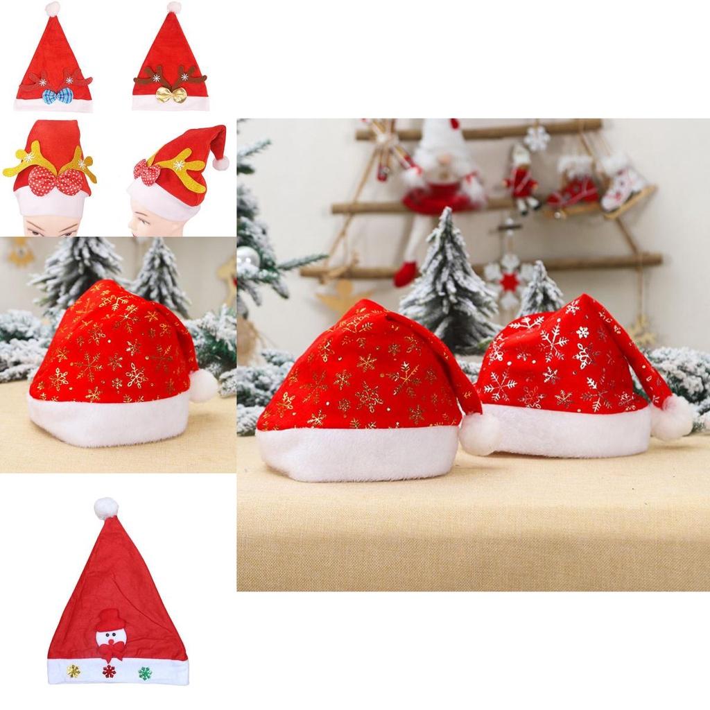 Bezaubernde weihnachtliche LED-Mütze für Erwachsene und Kinder mit Cartoon-Geweih und Samtfinish