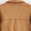 Women's Two-Color Suede Suit Jacket - Brown Mylar (Autumn/Winter 2024)