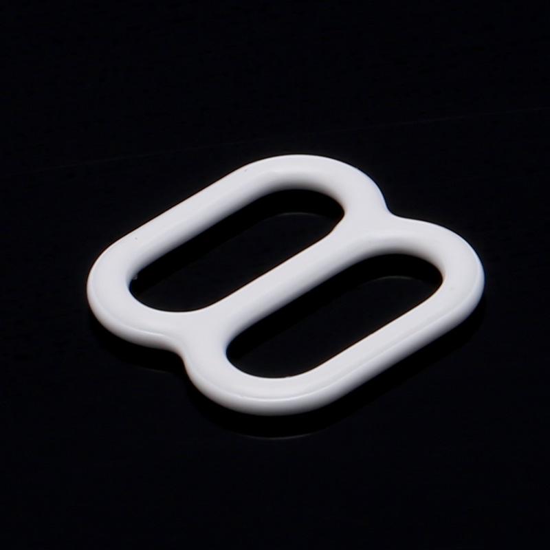 Rubber-Coated Alloy Bra and Swimsuit Strap Adjustment Buckles with O-Ring.