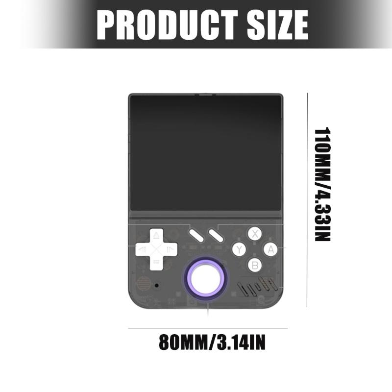 Portable Retro Gaming Console 64GB Build In Open Source System Compact Design High Resolution Screen For Game Experience