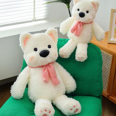 New Scarves West Highland Puppy Dolls Dog Dolls Sleeping Pillows Plush Toys Ragdolls Girls Gifts
