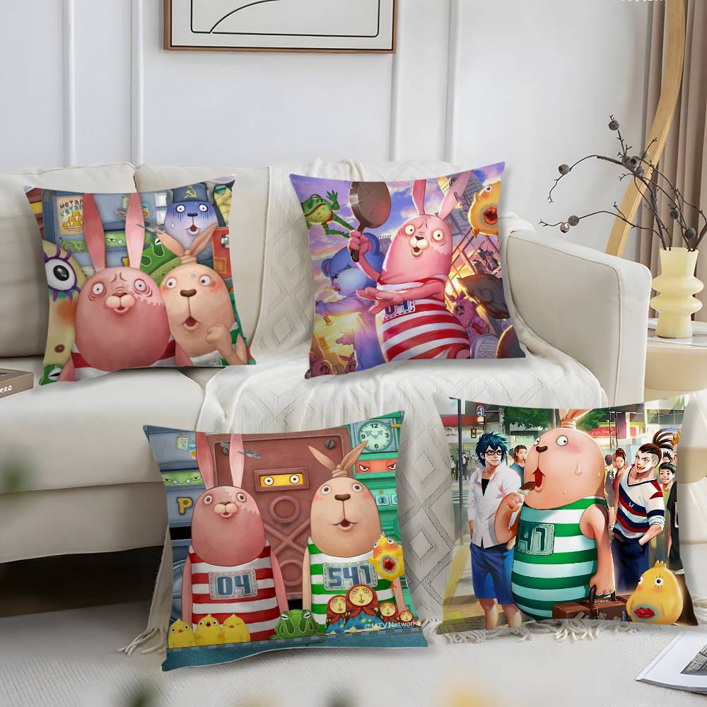 Anime U-Usavich Pillow Case Sofa Short Plush Double-Sided Hd Printing Room Home Office Gift Cushion Cover