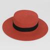 Color Square 20 Buckle Round Straw Hat Summer Travel Sunshade Cap Breathable