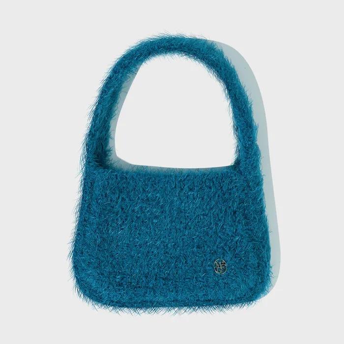CIRCLE LOGO MINI KNIT BAG teal