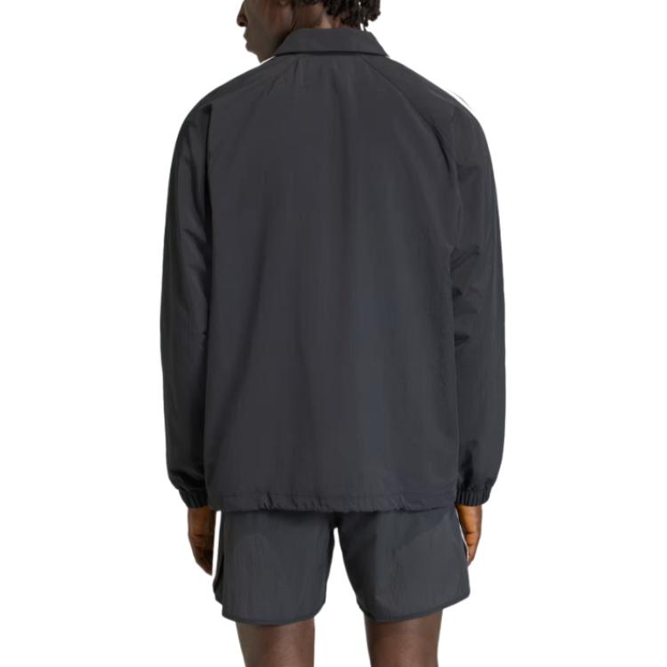 adidas Originals Three Stripes Coach Comfortable Loose Fit Polo Button Jacket Men Jacket KE3598