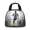 M-Messi School Handbag Insulated Lunch Bag Football Star Student Bento Food Container Bags Reusable Thermal Cooler Lunch Box