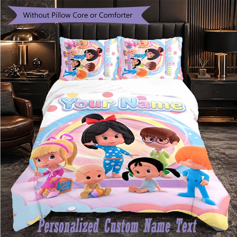 Personalized 3Pcs Bedding SetCleo & Cuquín Custom Text Duvet Cover Pillowcase Set Bedroom Gift