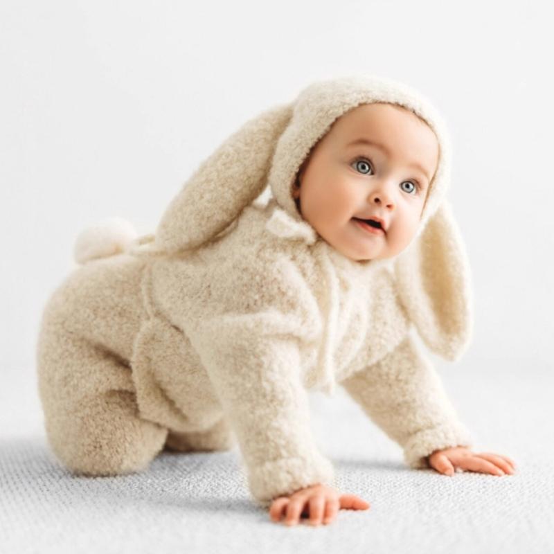 Rabbit Theme Hat and Romper Outfit Baby Photography Costume Clothing Newborns Photography Props Photo Shoot Clothes