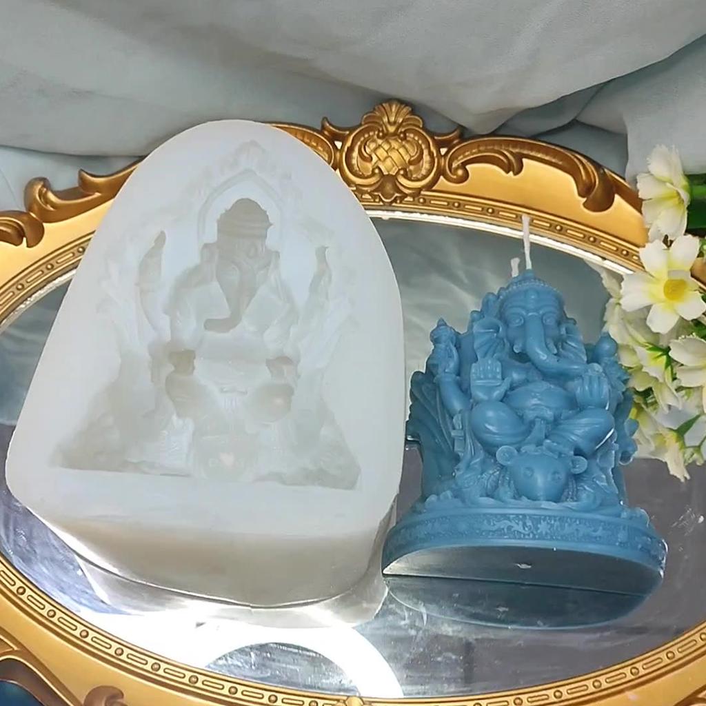 Elephant Statue Candle Mold Silicone Mold for Candle Making DIY Aromatherapy Candle Resin Casting Gypsum Epoxy Mould