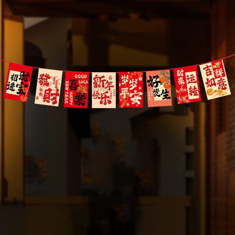 Paper Pull Flag Ornament Cartoon Snake Year Banner Hanging Snake Pendant  Spring Festival