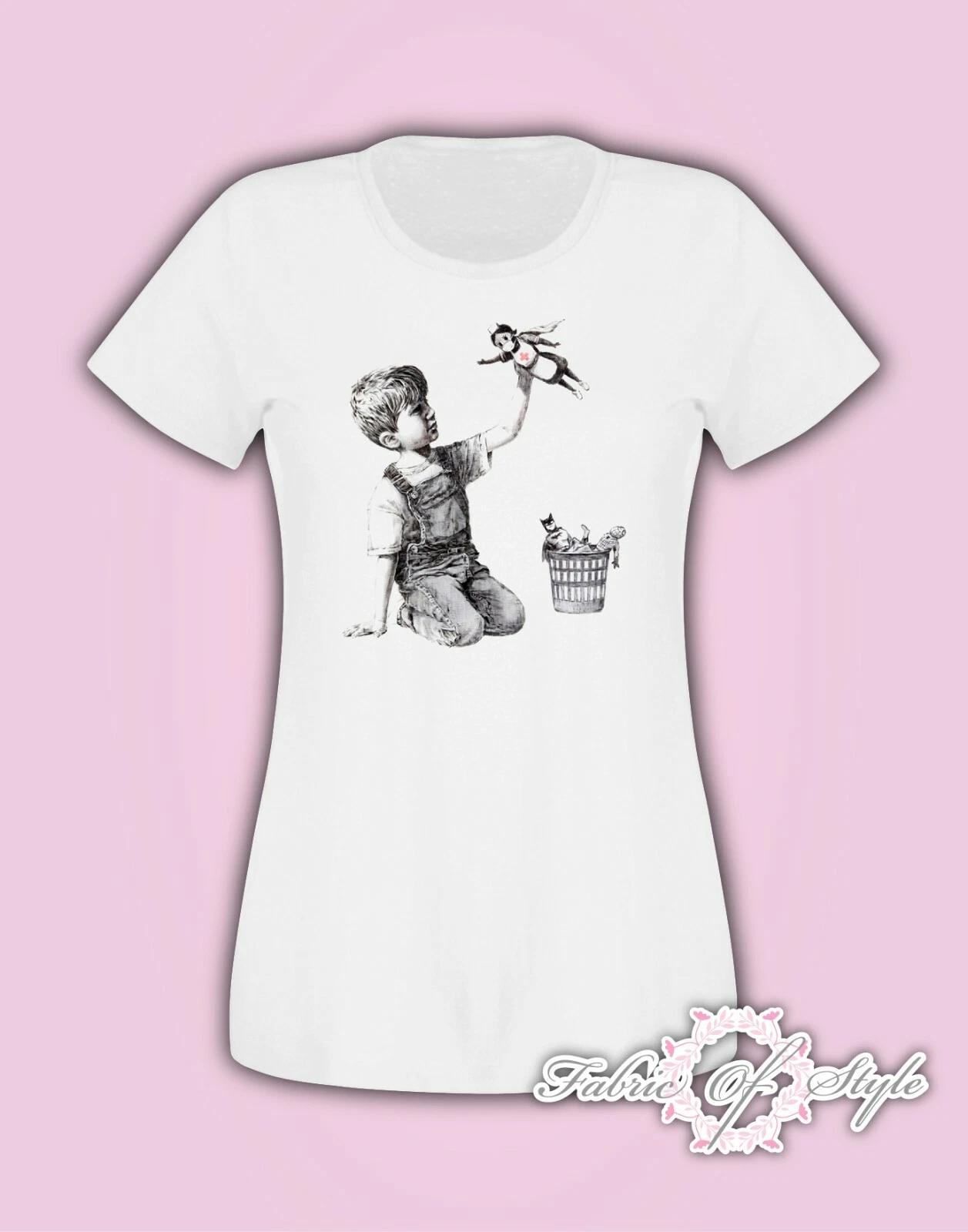 Banksy Superhero Social Distance Quarantine Nurse T- Shirt Female White S