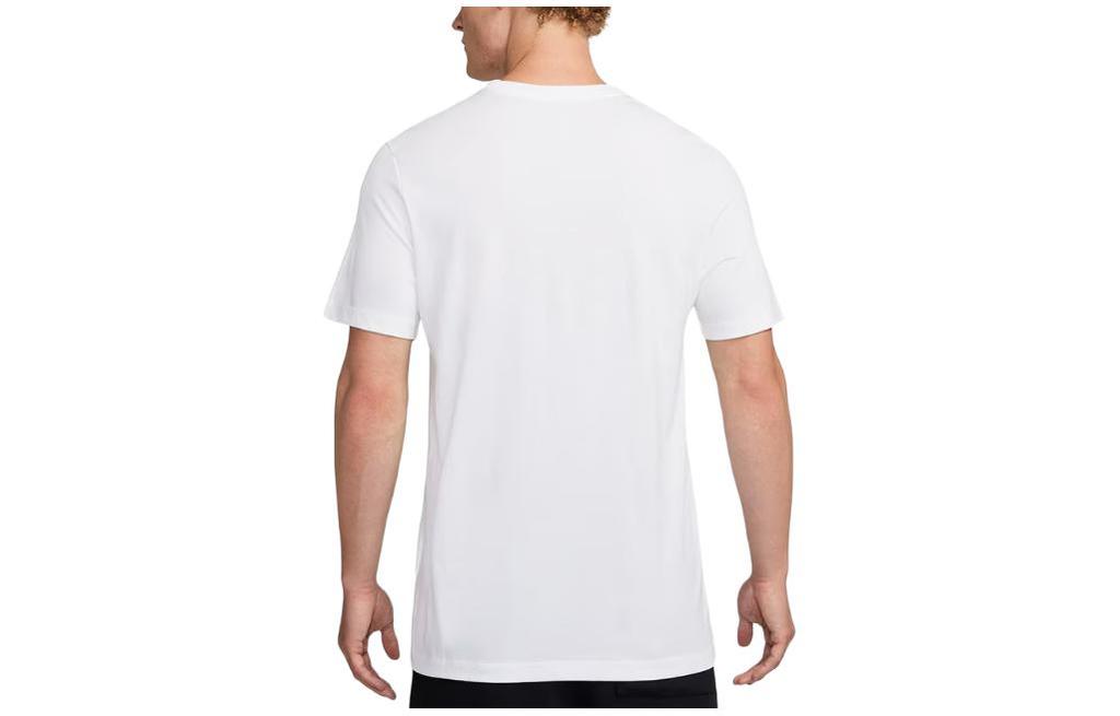 Nike T Shirts Men's White Crew Neck Moderate Straight Fit FN6028-100