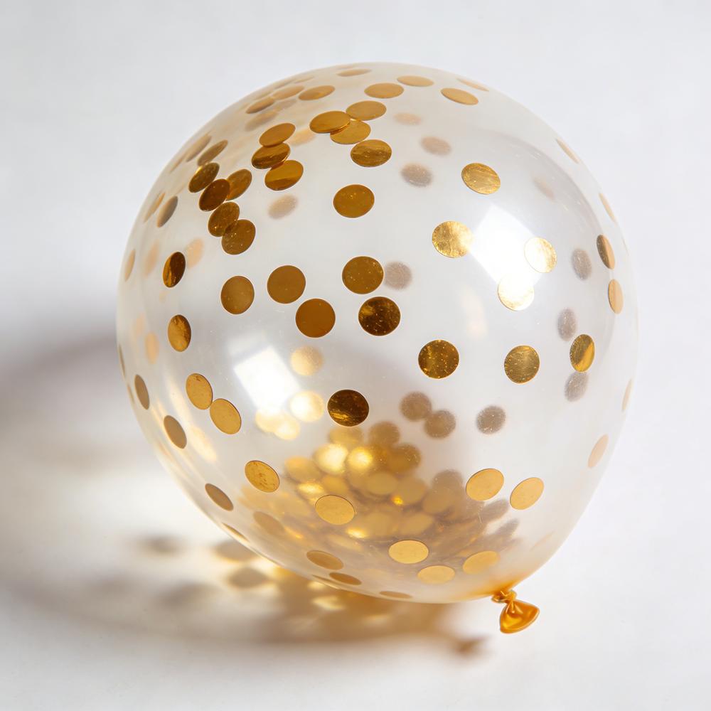 60pcs Confetti Balloons 12inch High Transparency Latex Balloon Colored Circular Sequins Balloon Birthday Wedding Party Decor